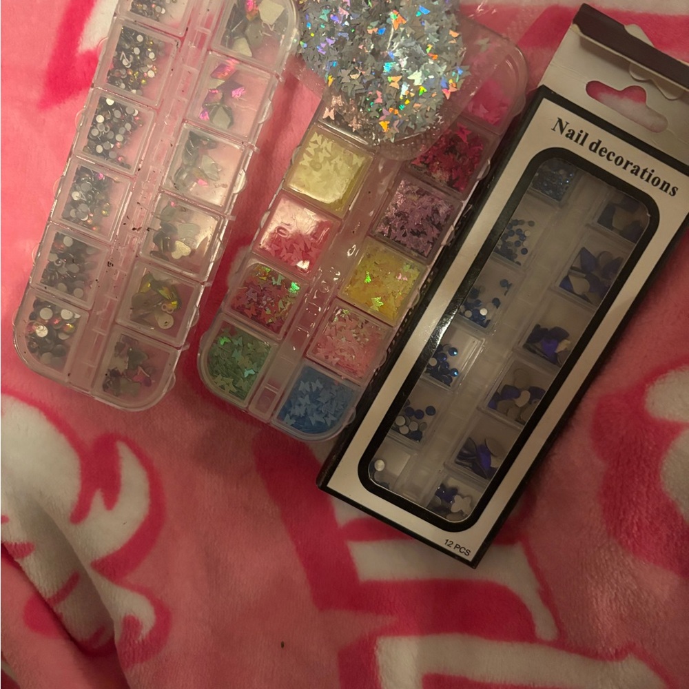Colorful Nail Decorations Set
